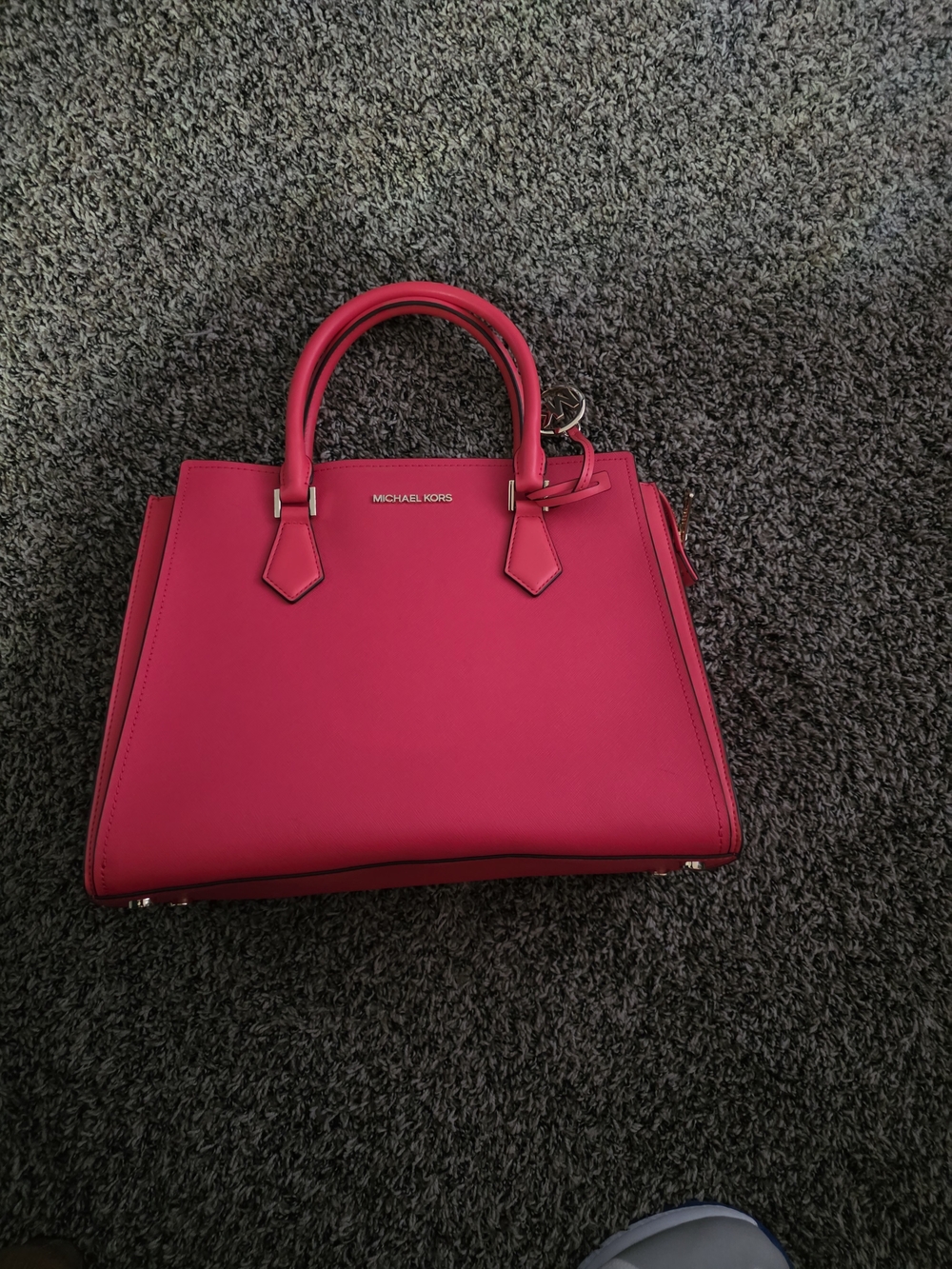 Michael Kors Pink Saffiano Leather Satchel - Picture 2 of 3